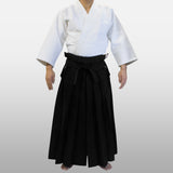 [NEW] #11000 Traditional Black Cotton Aikido Hakama