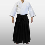 Double Layered Gi + #11000 Traditional Black Cotton Aikido Hakama Set