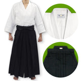Single Layered Gi [DX] + #11000 Traditional Black Cotton Aikido Hakama Set